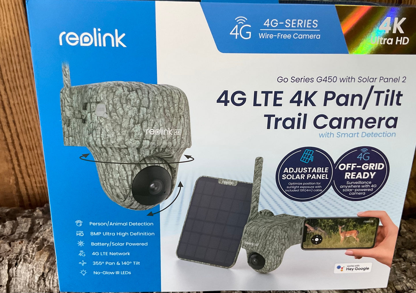 Caméra Reolink 4G LTE 4K Pan / Tilt Trail