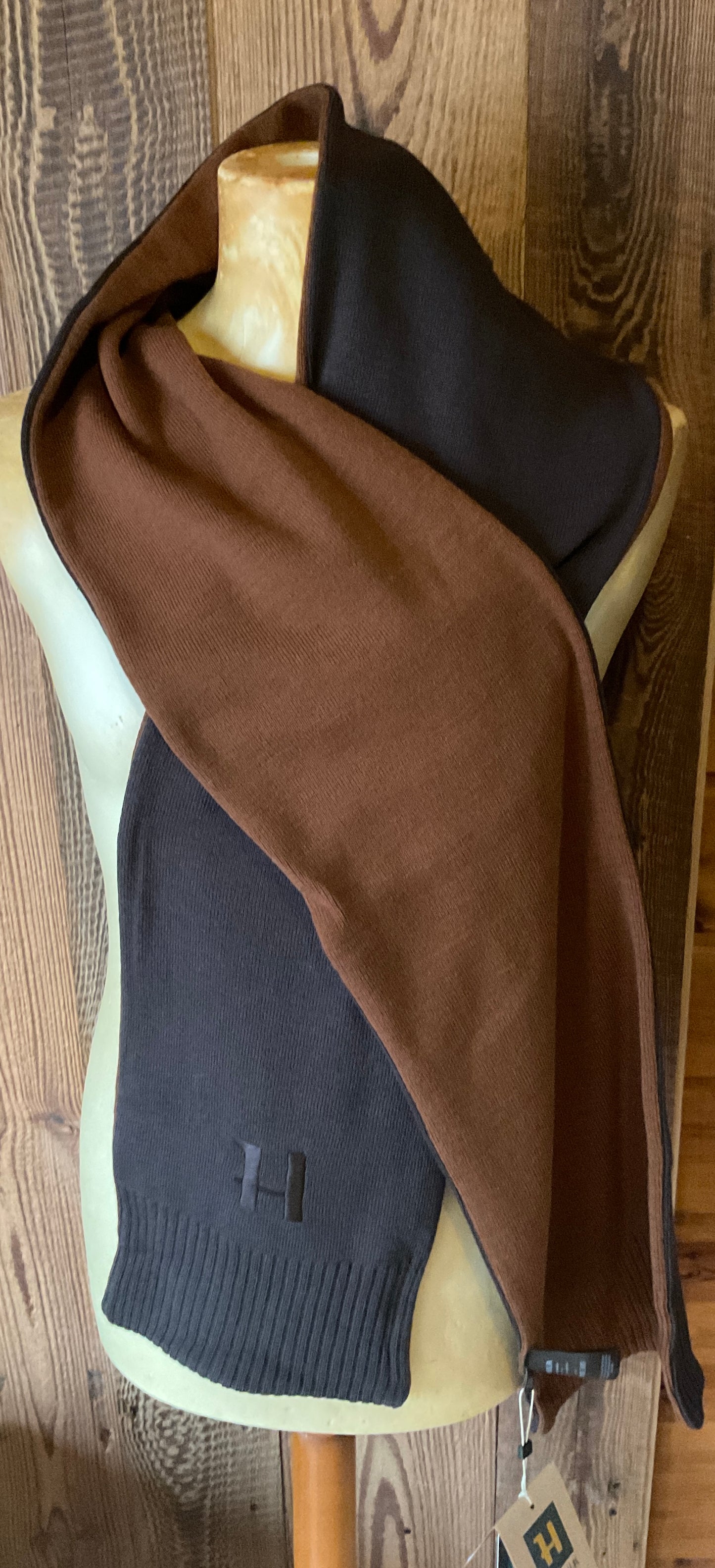 ÉCHARPE HARKILA MARRON ET BEIGE