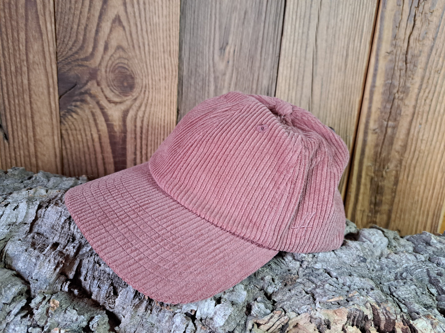 Casquette Herman velours rose