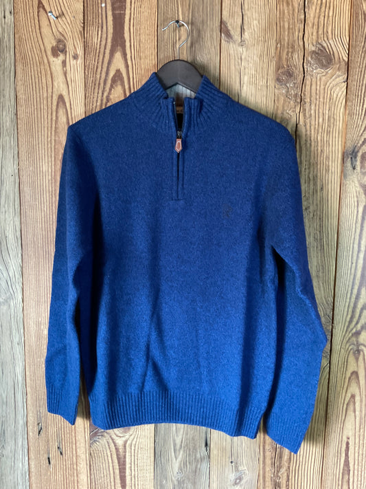 PULL ZIP BLEU LG 00156