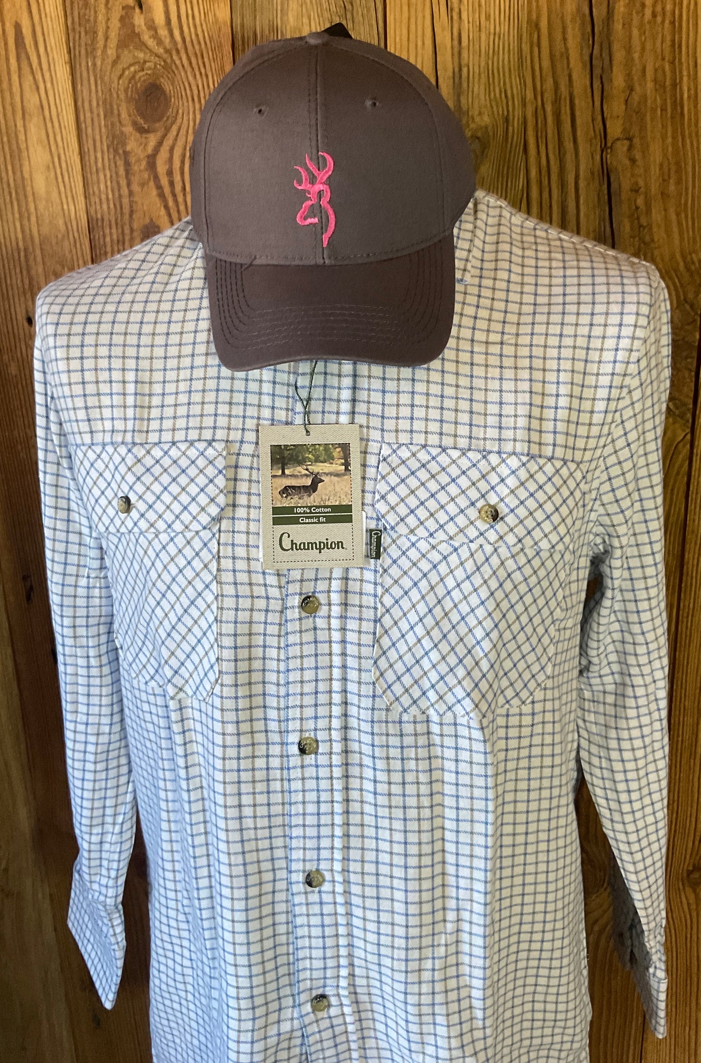 Chemise tattersall bleue