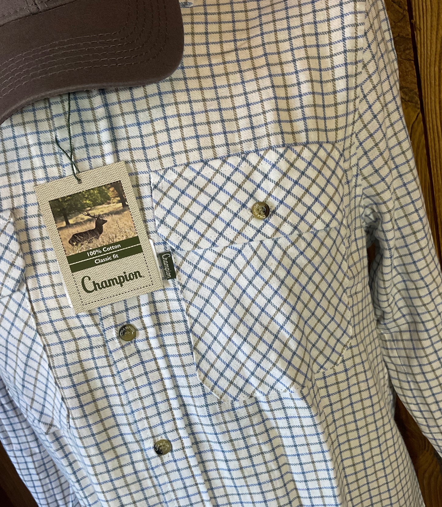 Chemise tattersall bleue
