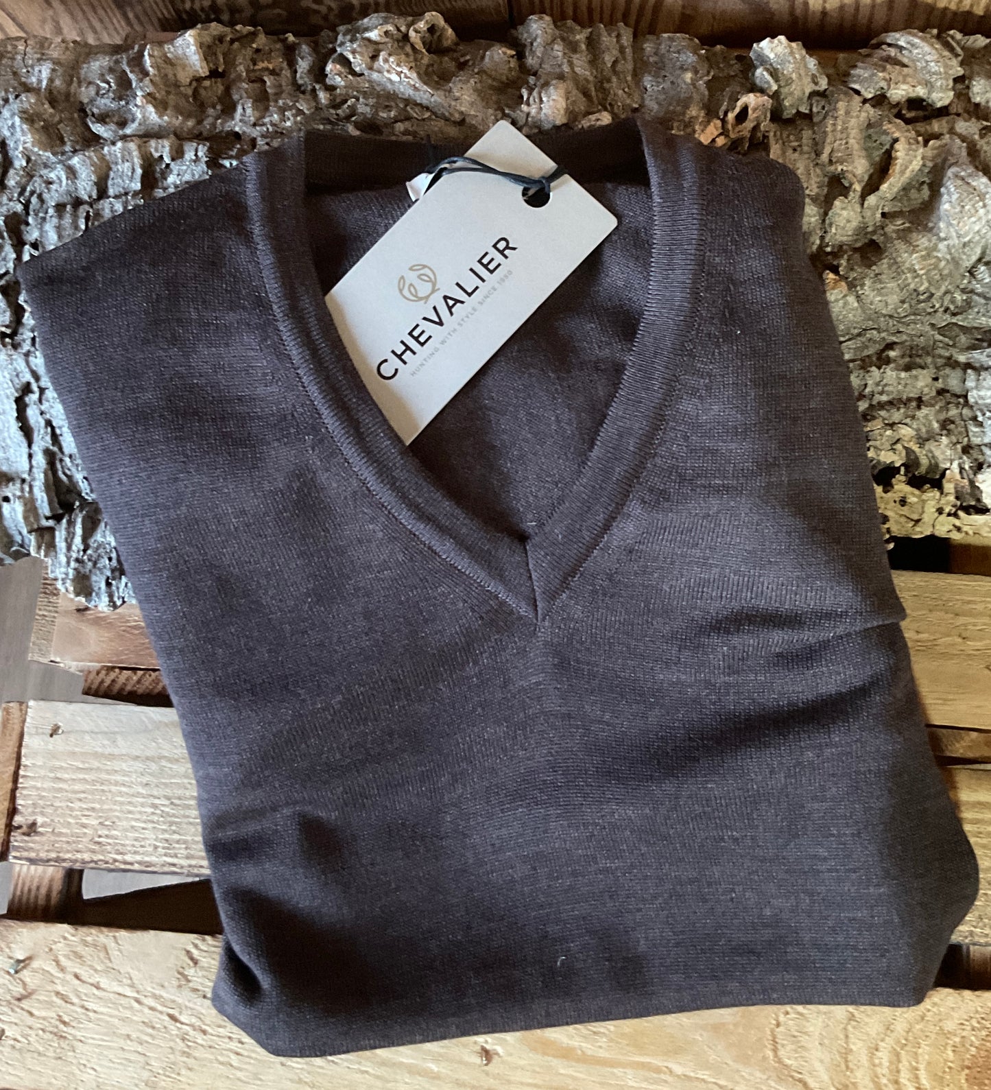 Pull chevalier femme marron