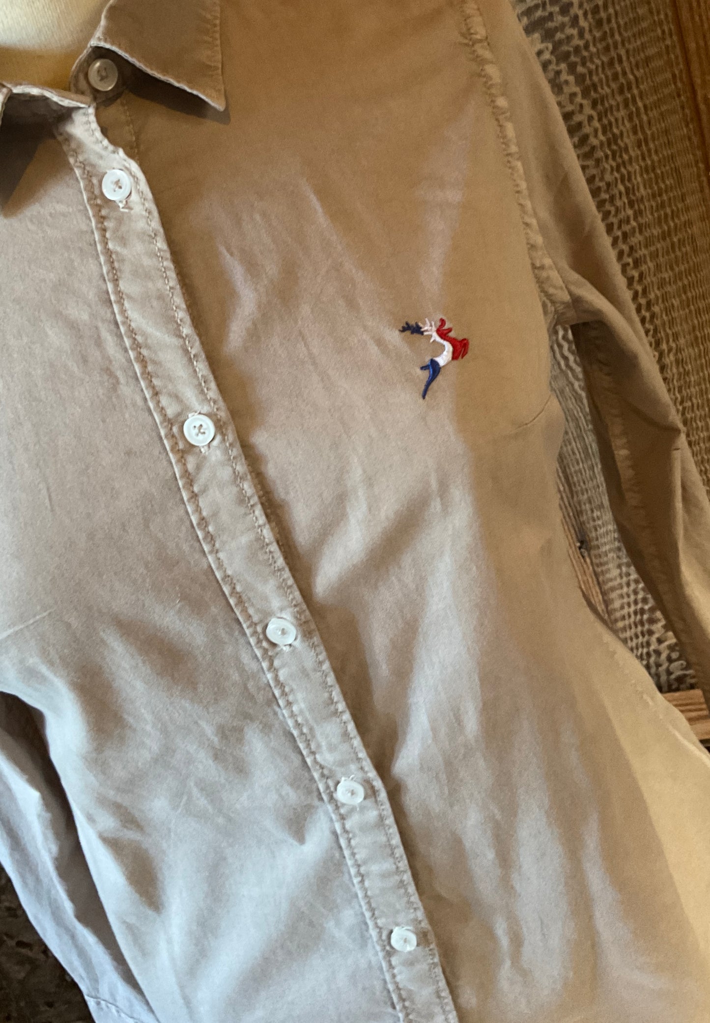 CHEMISE JUMFIL VERTE OU BEIGE